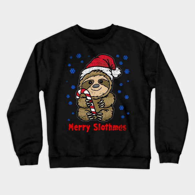 CHRISTMAS - Merry Slothmas Crewneck Sweatshirt by AlphaDistributors